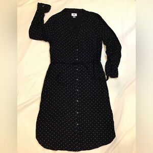 Old Navy Black Polka Dot Dress with Full Slip